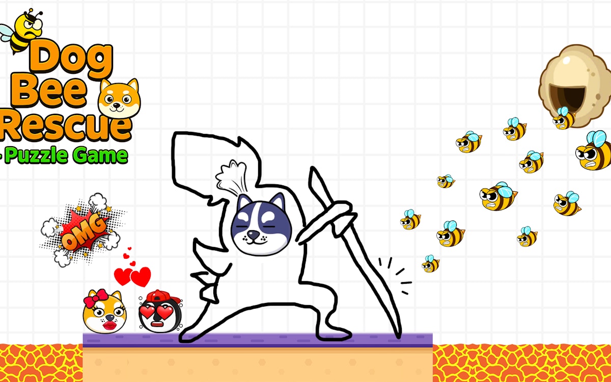 Dog Bee Rescue - Puzzle Game